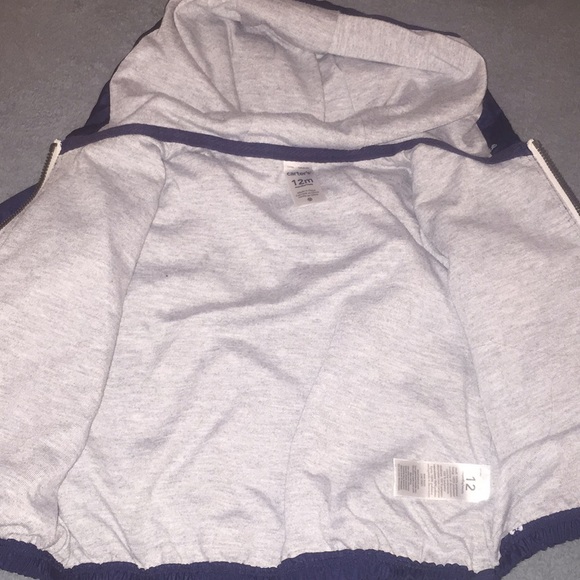 Blue bear zip up coat•12m•Carter’s - Picture 3 of 7